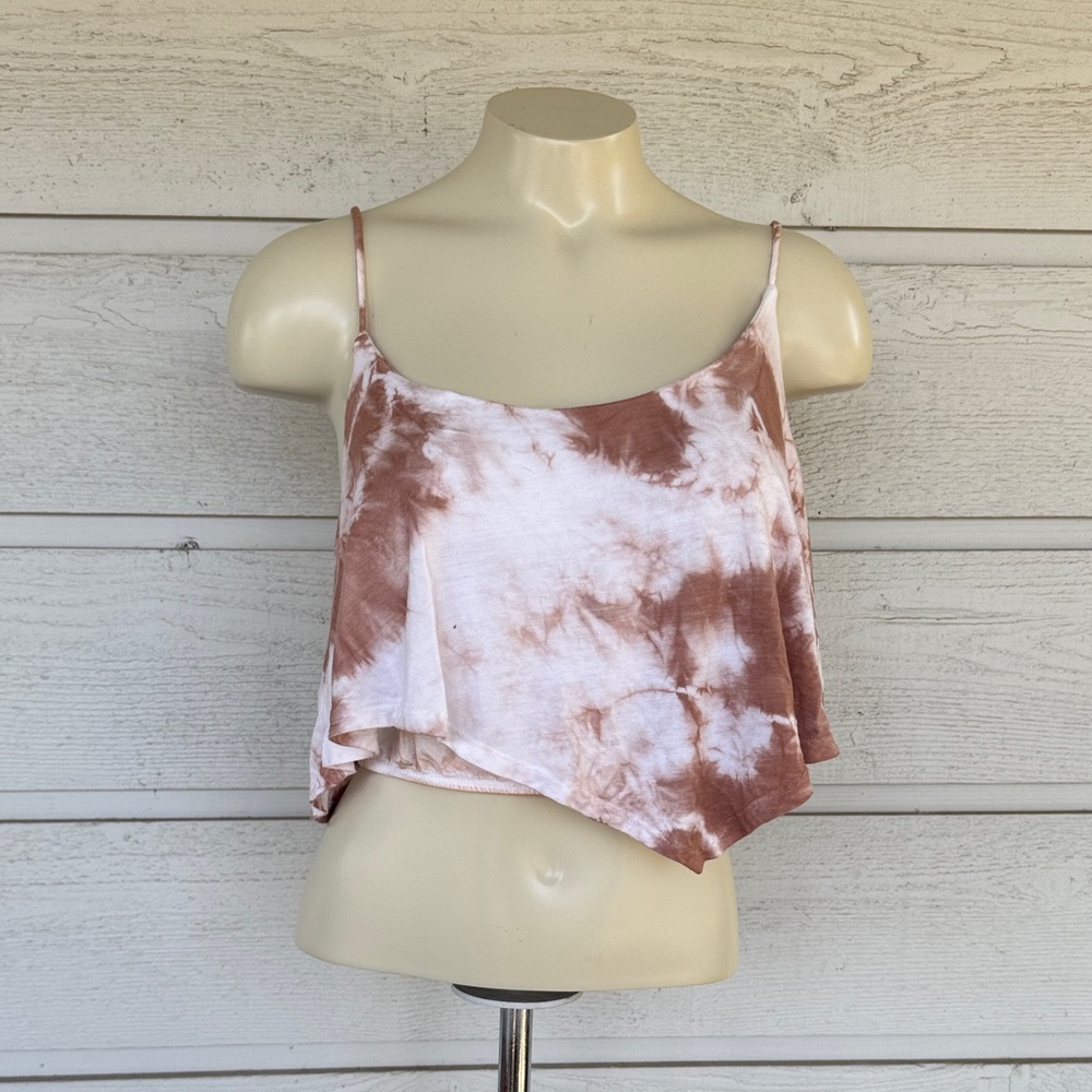 Phanuel Brown and White Tie-Dye Camisole